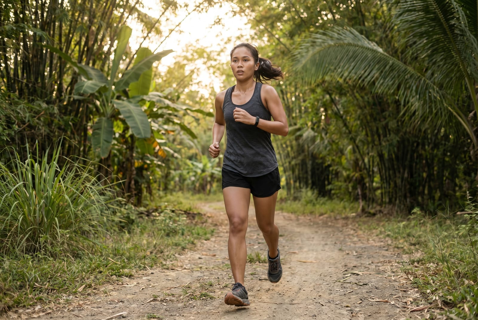Lalaki na nagpapahinga sa bangko pagkatapos ng workout, tuwalya sa leeg, humihinga - AI-generated