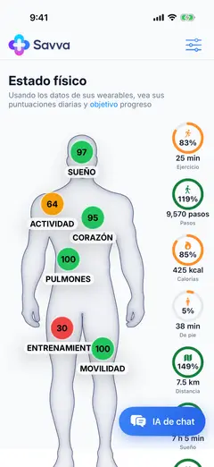 Captura de pantalla de Savva iOS en español