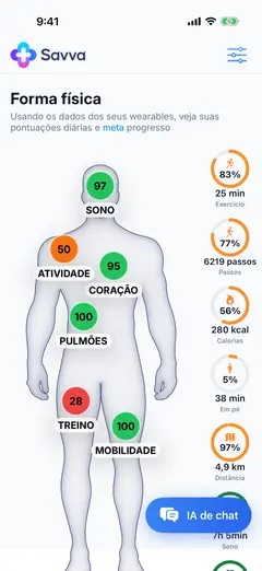 Captura de ecrã Savva iOS em português europeu