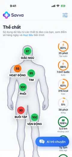 Ảnh chụp màn hình Savva iOS bằng ngôn ngữ Tiếng Việt